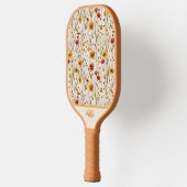 Trendy Wilde Bloem Monogram - Chic Bloemmotief Pickleball Paddle (Links)