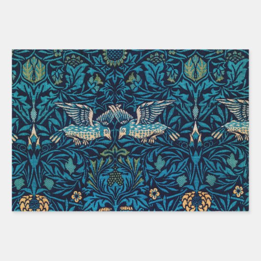 Trendy William Morris Flowers en vogels Inpakpapier Vel (Voorkant 3)