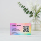 Trendy wimpers minimalistisch design visitekaartje (Staand voorkant)