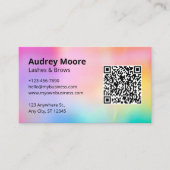 Trendy wimpers minimalistisch design visitekaartje (Voorkant)