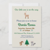 Trendy Winter Animal Theme Invitation Kaart (Voorkant)