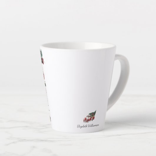 Trendy Winter Favorieten | Waterverf illustraties Latte Mok (Rechterhoek)