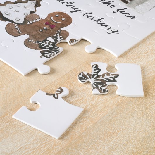 Trendy Winter Favorieten | Waterverf illustraties Legpuzzel (Zijkant)