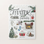 Trendy Winter Favorieten | Waterverf illustraties Legpuzzel<br><div class="desc">Trendy waterverf tekende handtekeningen van winterfavorieten. Als je verschillende objecten wilt zien, kun je me gewoon een bericht sturen. Voeg uw douanetekst aan dit ontwerp toe door de "Edit this design sjabloon"vakjes op de rechterkant van het punt te gebruiken, of de blauwe "pas het"knoop aan om de tekst te schikken,...</div>