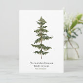 Trendy Winter | Kerstboom Feestdagenkaart (Staand voorkant)