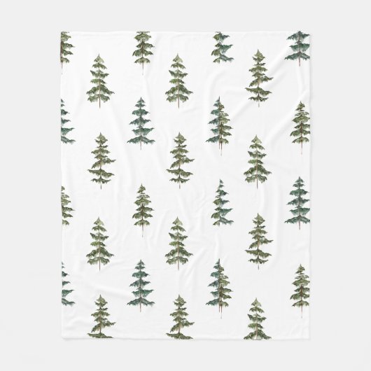 Trendy Winter | Kerstboompatroon Fleece Deken (Voorkant)