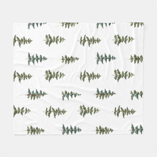 Trendy Winter | Kerstboompatroon Fleece Deken (Voorkant (Horizontaal))