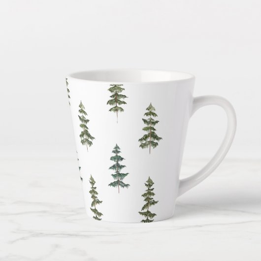 Trendy Winter | Kerstboompatroon Latte Mok (Rechts)