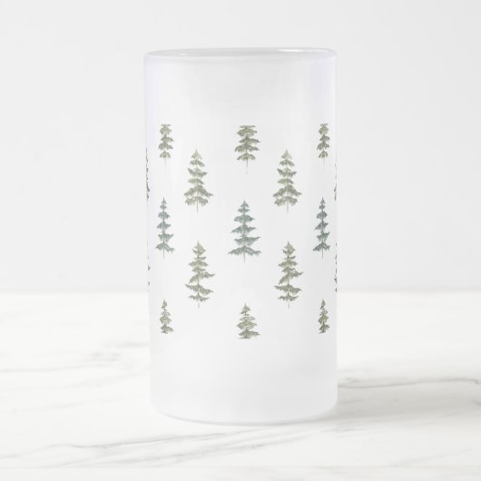 Trendy Winter | Kerstboompatroon Matglas Bierpul (Center)