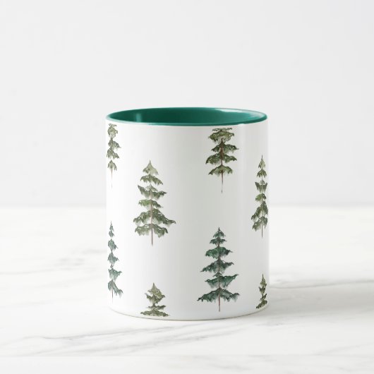 Trendy Winter | Kerstboompatroon Mok (Midden)