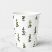 Trendy Winter | Kerstboompatroon Papieren Bekers (Achterkant)