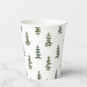 Trendy Winter | Kerstboompatroon Papieren Bekers (Voorkant)