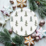 Trendy Winter | Kerstboompatroon Papieren Bordje<br><div class="desc">Trendy Winter | Kerstboompatroon</div>