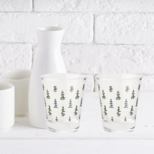 Trendy Winter   Kerstboompatroon Shot Glas