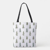 Trendy Winter | Kerstboompatroon Tote Bag (Achterkant)