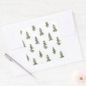 Trendy Winter | Kerstboompatroon Vierkante Sticker (Envelop)