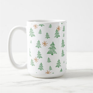 Trendy Winter Unieke Kerstboom Sterren Koffiemok