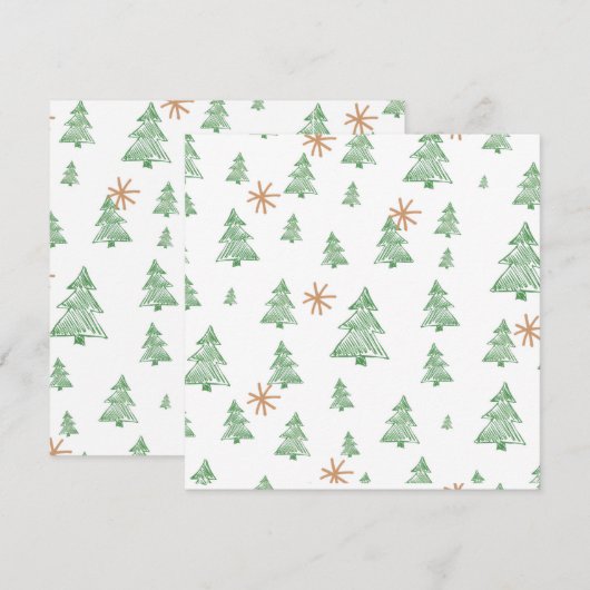 Trendy Winter Unique Christmas Tree Stars (Voorkant / Achterkant)