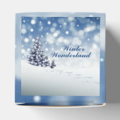 Trendy Wintry Winter Wonderland Heart Bedankdoosjes (Bovenkant)