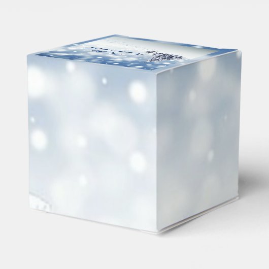 Trendy Wintry Winter Wonderland Heart Bedankdoosjes (Achterkant)