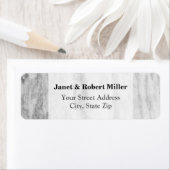 Trendy wit en grijs marmeren textuur patroon etiket (Insitu)