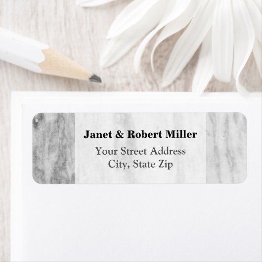 Trendy wit en grijs marmeren textuur patroon etiket (Insitu)