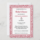 Trendy Wit en Rood Leopard Print Vrijgezellenfeest Kaart (Voorkant)