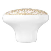 Trendy Wit Goud Tribal Afrikaans Patroon Keramische Knop (Zijkant)