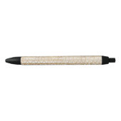 Trendy Wit Goud Tribal Afrikaans Patroon Zwarte Inkt Pen (Voorkant)