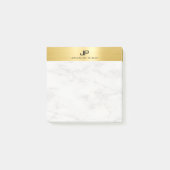 Trendy wit marmer elegante moderne gouden look post-it® notes (Voorkant)