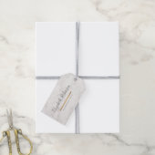 Trendy Wit Marmer & Gouden Glitter Handgemaakte Gi Cadeaulabel (Met Touw)