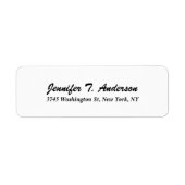 Trendy wit Modern Professioneel Elegant Script Etiket (Voorkant)