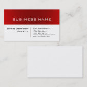 Trendy wit rood gestreept Manager Visitekaartje (Voorkant / Achterkant)