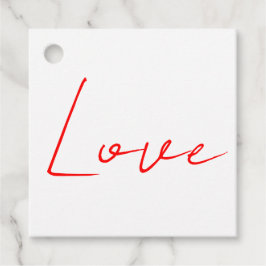 Trendy wit rood liefde bruiloft handschrift naam bedankjes labels