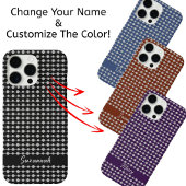 Trendy Wit Zwart Stippen Lijnen Patroon Aangepaste Case-Mate iPhone Case