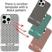 Trendy Wit Zwart Stippen Lijnen Patroon Aangepaste Case-Mate iPhone Case