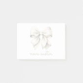 Trendy witte boog gepersonaliseerd met naam monogr post-it® notes (Voorkant)