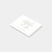 Trendy witte boog gepersonaliseerd met naam monogr post-it® notes (Schuin)