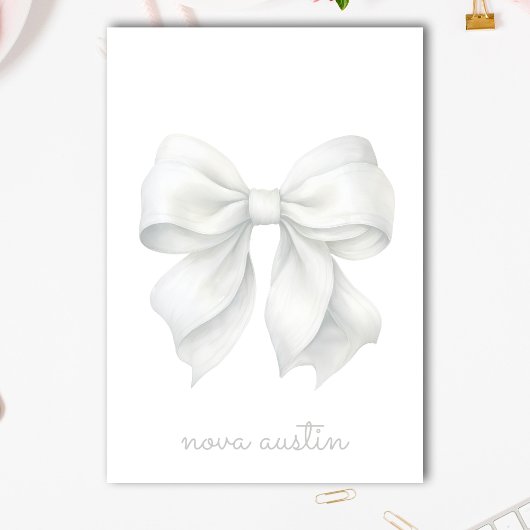 Trendy witte boog gepersonaliseerd met naam monogr post-it® notes