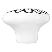 Trendy Witte Daisy Flower - Hippie Floral Mode Keramische Knop (Zijkant)