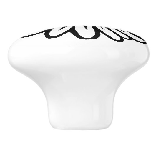 Trendy Witte Daisy Flower - Hippie Floral Mode Keramische Knop (Zijkant)