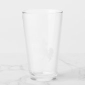 Trendy Witte Eenhoorn & Sterren Glas (Achterkant)