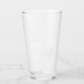 Trendy Witte Eenhoorn & Sterren Glas (Voorkant)