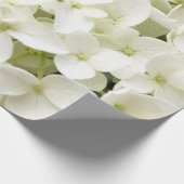 Trendy Witte Hydrangea Floral Cadeaupapier (Hoek)