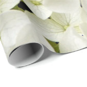 Trendy Witte Hydrangea Floral Cadeaupapier (Rol Hoek)