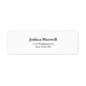 Trendy witte kleur effen elegant stijlvol etiket (Voorkant)