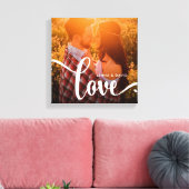 Trendy witte overlay | Liefde met foto Canvas Afdruk (Insitu (Woonkamer))