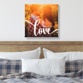 Trendy witte overlay | Liefde met foto Canvas Afdruk (Insitu (Slaapkamer))