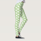 Trendy witte Stegosaurus dinosaurus silhouetten Leggings (Rechts)