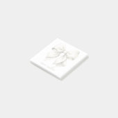 Trendy Witte Strik Met Naam Initiaal Monogram Post-it® Notes (Schuin)